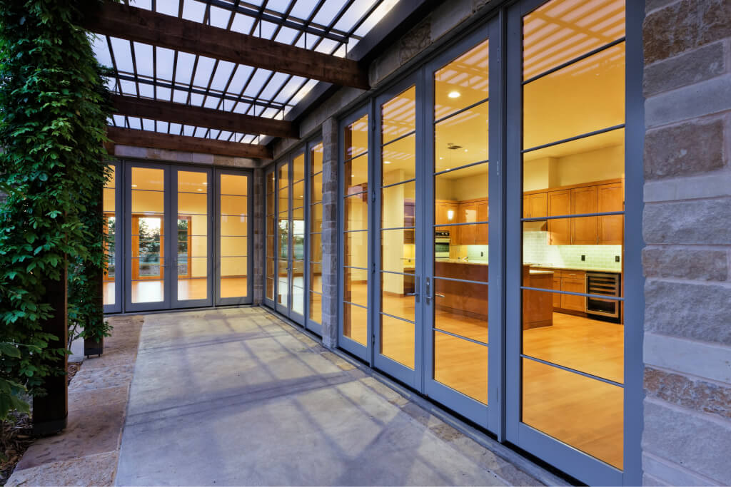 modern home kitchen through glass doors 2021 08 29 09 04 17 utc